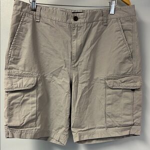 Chaps Grey Cargo Shorts Relaxed Fit Cotton Blend